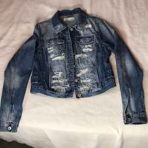 Vintage distressed jean jacket 💣🔥